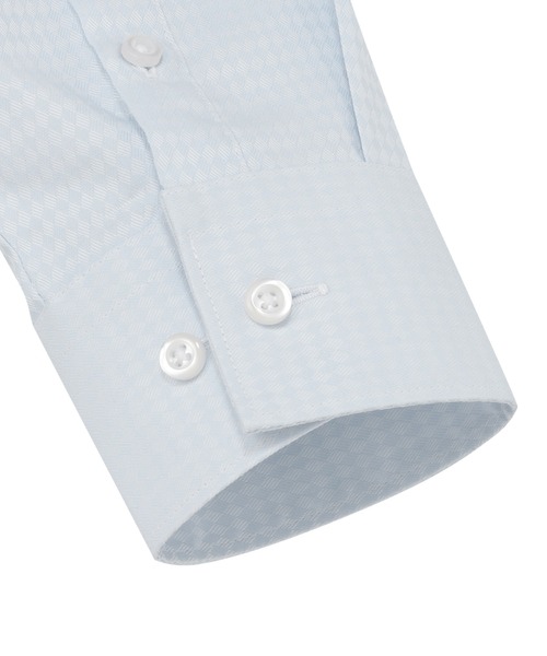 TOKYO SHIRTS(トウキョウシャツ)の「【透け防止】 形態安定ノンアイロン レギュラー 長袖ビジネスワイシャツ(ビジネスシャツ・レディース・ブルー・S/M/L/LL/XL)」の4枚目の写真