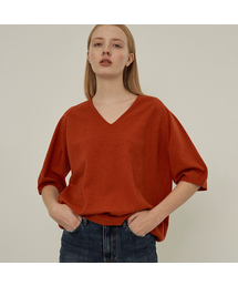 V-Neck Half Sleeves Knitwear (7colors)