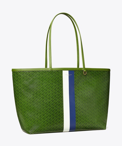 TORY BURCH(トリーバーチ)の「レーサー トートバッグ(トートバッグ・レディース・ネイビー/グリーン・ONE SIZE)」の3枚目の写真