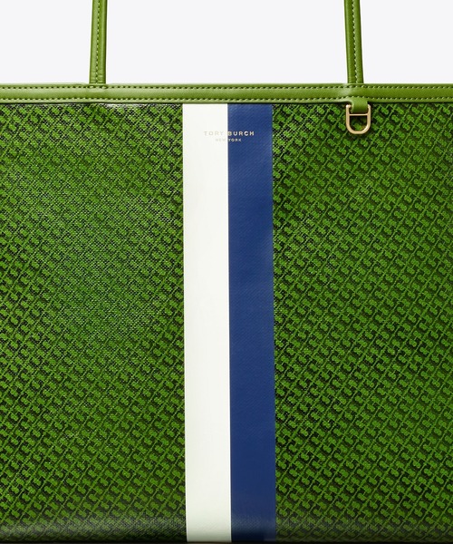 TORY BURCH(トリーバーチ)の「レーサー トートバッグ(トートバッグ・レディース・ネイビー/グリーン・ONE SIZE)」の4枚目の写真