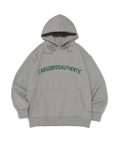 CARGOBROS(カーゴブロス)の「アーチロゴオーバーフィットフードTシャツ(グレー)(パーカー・メンズ・その他・SMALL/MEDIUM/LARGE/X-LARGE/S-M/M-L/L-XL/XL-XXL)」の1枚目の写真