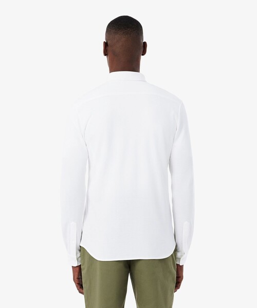 LACOSTE(ラコステ)の「スリムフィット オーガニックコットン鹿の子地長袖シャツ(シャツ/ブラウス・メンズ・ライトブルー/ネイビー/ホワイト・38/39/41/40)」の11枚目の写真