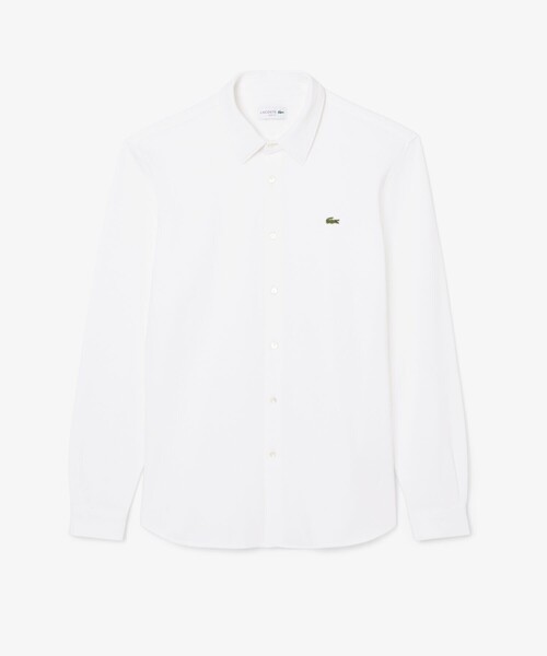 LACOSTE(ラコステ)の「スリムフィット オーガニックコットン鹿の子地長袖シャツ(シャツ/ブラウス・メンズ・ライトブルー/ネイビー/ホワイト・38/39/41/40)」の10枚目の写真