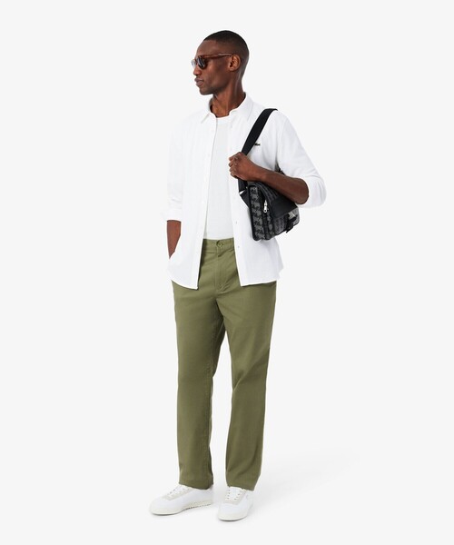 LACOSTE(ラコステ)の「スリムフィット オーガニックコットン鹿の子地長袖シャツ(シャツ/ブラウス・メンズ・ライトブルー/ネイビー/ホワイト・38/39/41/40)」の7枚目の写真