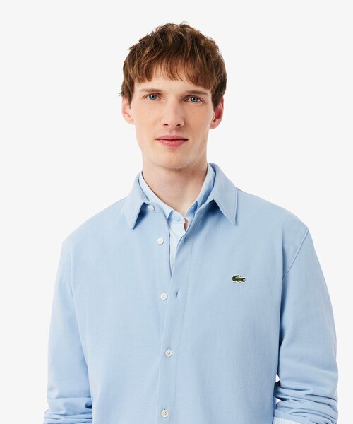 LACOSTE(ラコステ)の「スリムフィット オーガニックコットン鹿の子地長袖シャツ(シャツ/ブラウス・メンズ・ライトブルー/ネイビー/ホワイト・38/39/41/40)」の19枚目の写真