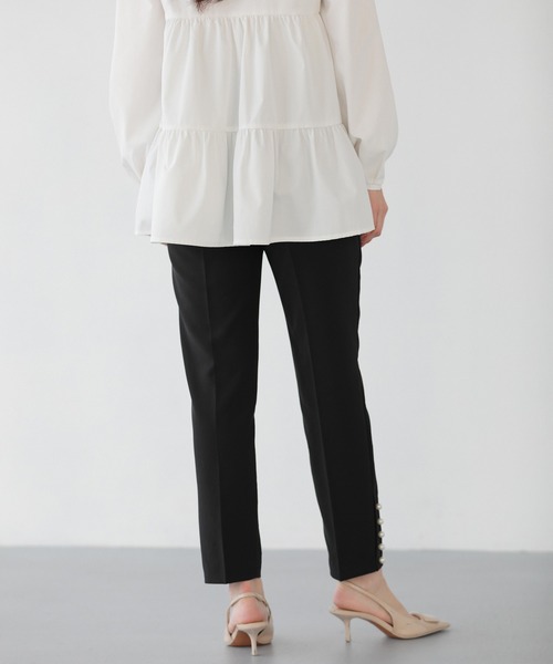 Fit more（フィットモア）の「裾パールテーパードパンツ（その他パンツ・レディース・ブラック/アイボリー/ブルーグレー・S/PS/M）」の15枚目の写真