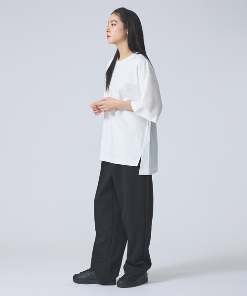 FORTUNA HOMME（フォルトゥナオム）の「【FORTUNA /フォルトゥナ】DockingCrewNeckTee/ドッキングクルーネックTシャツ/ユニセックス/【WEB限定】（Tシャツ/カットソー・メンズ・グレイッシュベージュ/ブラック/ホワイト・L/M）」の16枚目の写真