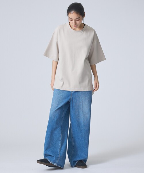 FORTUNA HOMME（フォルトゥナオム）の「【FORTUNA /フォルトゥナ】DockingCrewNeckTee/ドッキングクルーネックTシャツ/ユニセックス/【WEB限定】（Tシャツ/カットソー・メンズ・グレイッシュベージュ/ブラック/ホワイト・L/M）」の8枚目の写真