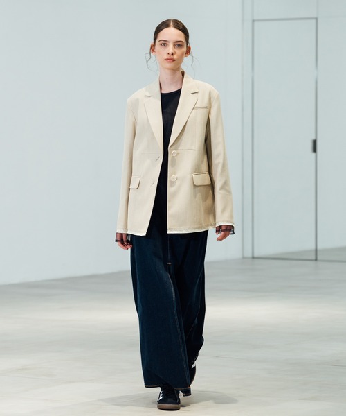 CITY TOKYO（シティトウキョウ）の「【CITY TOKYO/シティートウキョウ】ドッキングチュールカットソー（Tシャツ/カットソー・レディース・ダークグレー/ホワイト・FREE）」の7枚目の写真