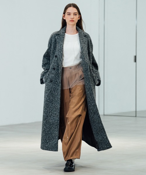 CITY TOKYO（シティトウキョウ）の「【CITY TOKYO/シティートウキョウ】ドッキングチュールカットソー（Tシャツ/カットソー・レディース・ダークグレー/ホワイト・FREE）」の12枚目の写真