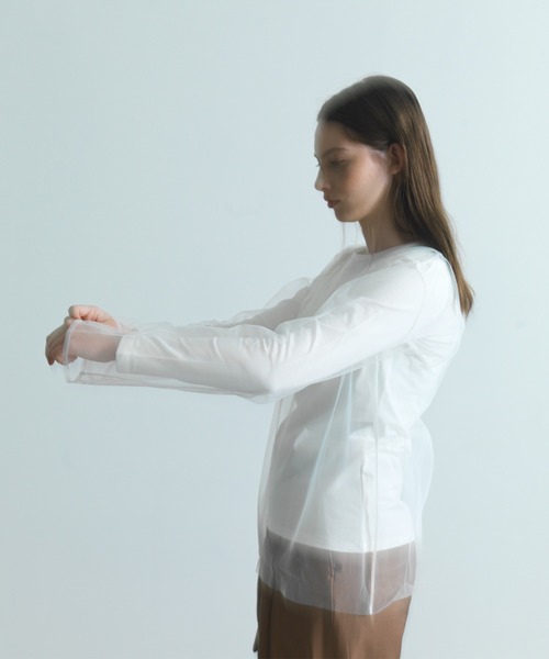 CITY TOKYO（シティトウキョウ）の「【CITY TOKYO/シティートウキョウ】ドッキングチュールカットソー（Tシャツ/カットソー・レディース・ダークグレー/ホワイト・FREE）」の19枚目の写真