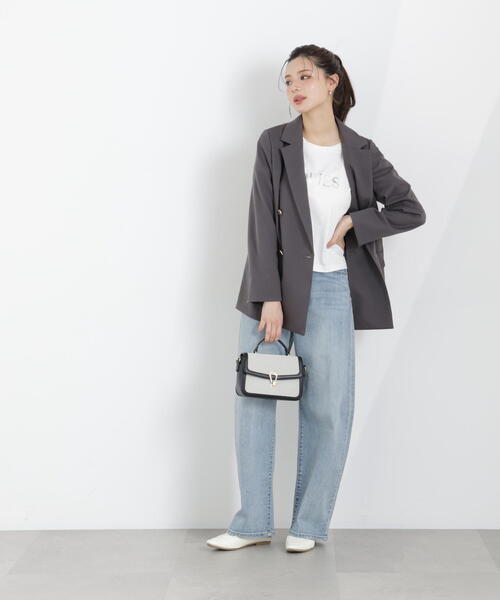 PROPORTION BODY DRESSING(プロポーションボディドレッシング)の「<セットアップ対応>ダブルジャケット / 1216150304(テーラードジャケット・レディース・ダークグレー/ベージュ/ネイビー/オフホワイト・SMALL/PSS/MEDIUM)」の8枚目の写真