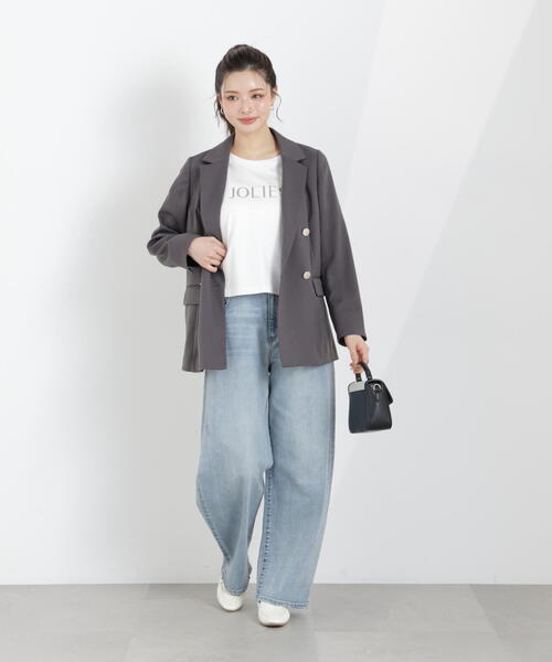 PROPORTION BODY DRESSING(プロポーションボディドレッシング)の「<セットアップ対応>ダブルジャケット / 1216150304(テーラードジャケット・レディース・ダークグレー/ベージュ/ネイビー/オフホワイト・SMALL/PSS/MEDIUM)」の9枚目の写真