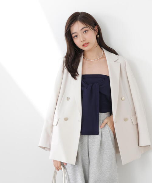 PROPORTION BODY DRESSING(プロポーションボディドレッシング)の「<セットアップ対応>ダブルジャケット / 1216150304(テーラードジャケット・レディース・ダークグレー/ベージュ/ネイビー/オフホワイト・SMALL/PSS/MEDIUM)」の17枚目の写真