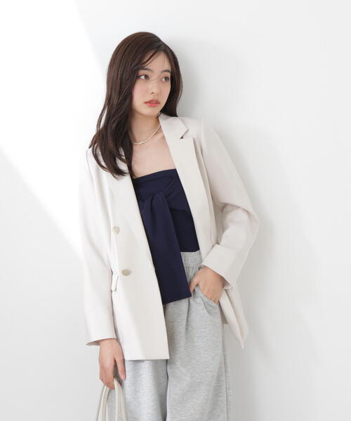 PROPORTION BODY DRESSING(プロポーションボディドレッシング)の「<セットアップ対応>ダブルジャケット / 1216150304(テーラードジャケット・レディース・ダークグレー/ベージュ/ネイビー/オフホワイト・SMALL/PSS/MEDIUM)」の18枚目の写真