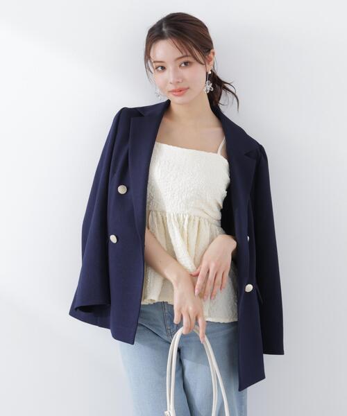PROPORTION BODY DRESSING（プロポーションボディドレッシング）の「＜セットアップ対応＞ダブルジャケット / 1216150304（テーラードジャケット・レディース・ダークグレー/ベージュ/ネイビー/オフホワイト・SMALL/PSS/MEDIUM）」の21枚目の写真