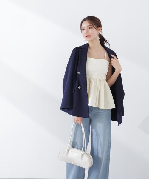 PROPORTION BODY DRESSING（プロポーションボディドレッシング）の「＜セットアップ対応＞ダブルジャケット / 1216150304（テーラードジャケット・レディース・ダークグレー/ベージュ/ネイビー/オフホワイト・SMALL/PSS/MEDIUM）」の20枚目の写真