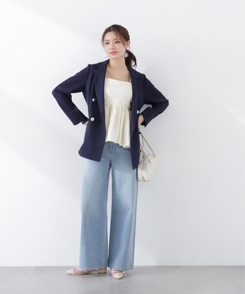 PROPORTION BODY DRESSING（プロポーションボディドレッシング）の「＜セットアップ対応＞ダブルジャケット / 1216150304（テーラードジャケット・レディース・ダークグレー/ベージュ/ネイビー/オフホワイト・SMALL/PSS/MEDIUM）」の19枚目の写真