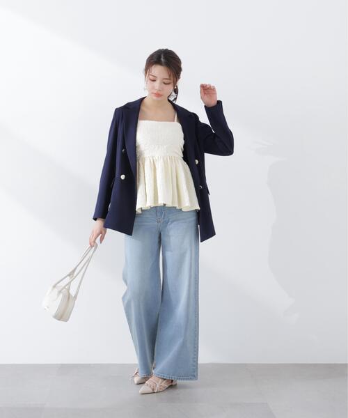 PROPORTION BODY DRESSING（プロポーションボディドレッシング）の「＜セットアップ対応＞ダブルジャケット / 1216150304（テーラードジャケット・レディース・ダークグレー/ベージュ/ネイビー/オフホワイト・SMALL/PSS/MEDIUM）」の18枚目の写真
