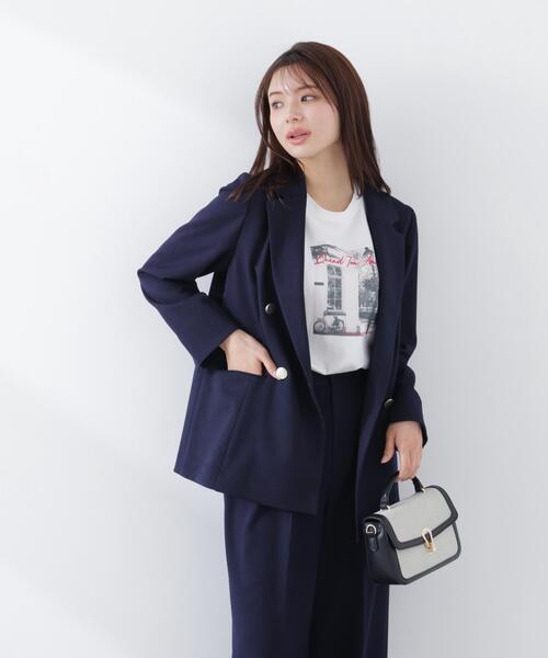 PROPORTION BODY DRESSING（プロポーションボディドレッシング）の「＜セットアップ対応＞ダブルジャケット / 1216150304（テーラードジャケット・レディース・ダークグレー/ベージュ/ネイビー/オフホワイト・SMALL/PSS/MEDIUM）」の17枚目の写真