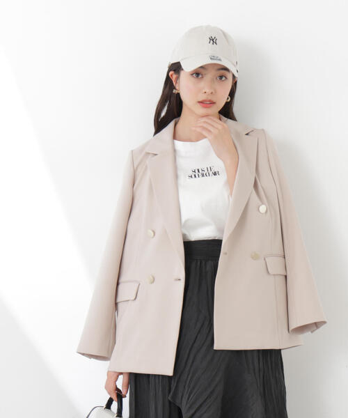 PROPORTION BODY DRESSING(プロポーションボディドレッシング)の「<セットアップ対応>ダブルジャケット / 1216150304(テーラードジャケット・レディース・ダークグレー/ベージュ/ネイビー/オフホワイト・SMALL/PSS/MEDIUM)」の3枚目の写真