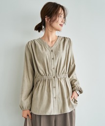 STYLE DELI（スタイルデリ）の「【LUXE】ピーチスキンウエストマークギャザーブラウス（シャツ/ブラウス）」