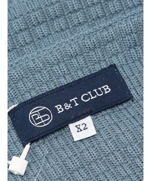 B&T CLUB（ビーティークラブ）の「カーディガン 長袖 メンズ 大きいサイズ ブロックジャガード Vネック B＆T CLUB (ビーアンドティークラブ)（カーディガン/ボレロ・メンズ・ブルー/ブラック・X1(3L～4L)/X2(4L～5L)/X3(6L～7L)）」の20枚目の写真