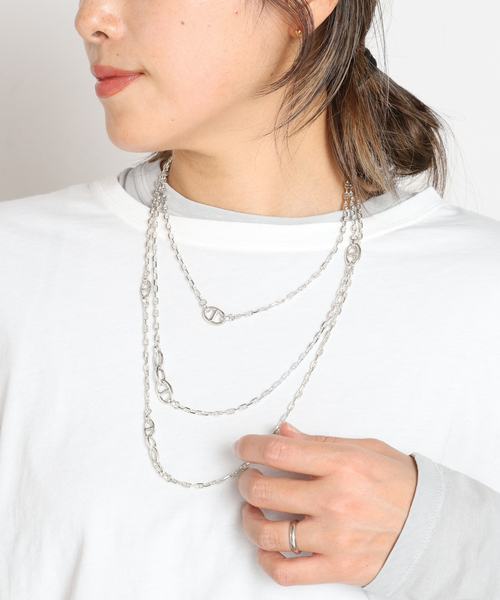 Garden of Eden(ガーデンオブエデン)の「【GARDEN OF EDEN/ガーデン オブ エデン】Anchor chain long Necklace(ネックレス・レディース・シルバー・FREE)」の3枚目の写真