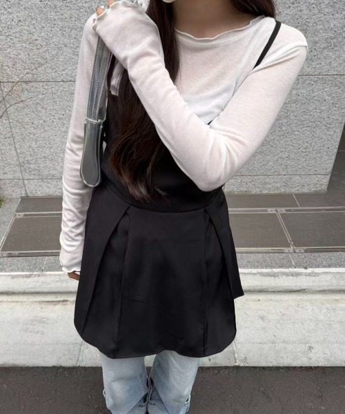 mebole(メボレ)の「バックリボンミニキャミワンピース(ワンピース・レディース・グレー/ブラック・FREE)」の20枚目の写真