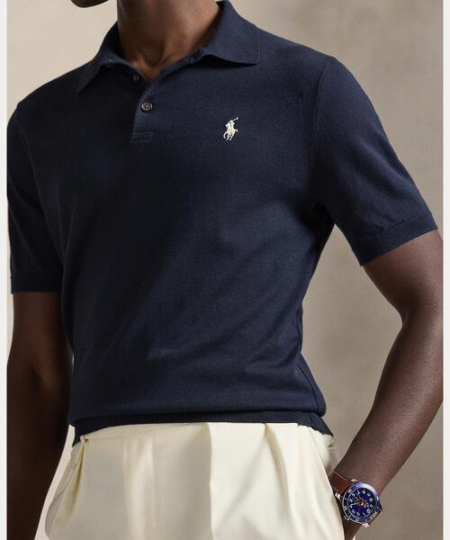 POLO RALPH LAUREN(ポロ ラルフ ローレン)の「コットン ポロカラー セーター(ニット/セーター・メンズ・ブルー・L/M/S/XS/XL/XXL)」の5枚目の写真