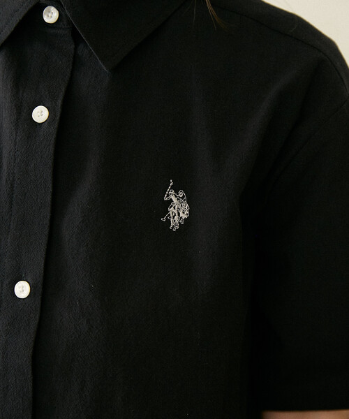 新品 POLO ラルフローレン オフショル ラッフルブラウス フリル ブラック tu1576_v12.jpg