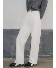 Color Wide Denim Pants Ivory