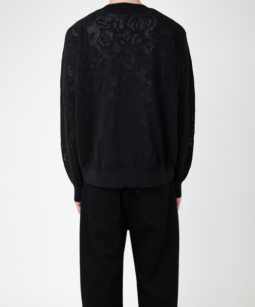 LAD MUSICIAN(ラッドミュージシャン)の「FLOWER MESH CREW NECK PULLOVER(ニット/セーター・メンズ・ホワイト/ブラック・FREE)」の6枚目の写真
