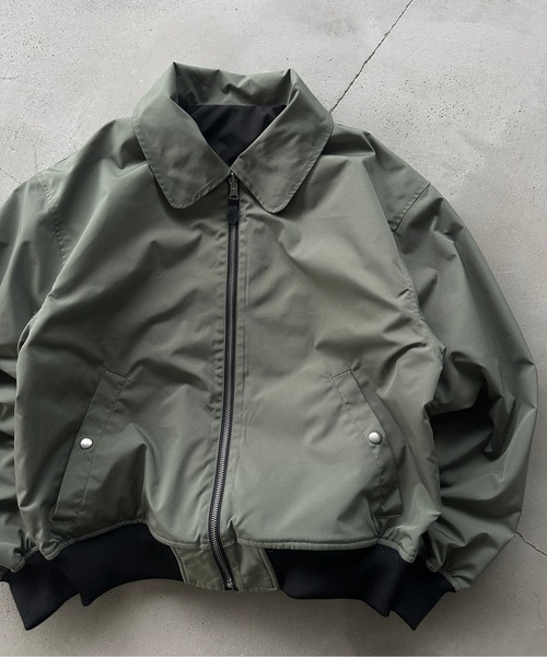 kutir(クティール)の「MA-1 2WAY REVERSIBLE NYLON SHORT BLOUSON/2WAY リバーシブルナイロンショートブルゾン(ブルゾン・メンズ・チャコールグレー/ボルドー/ネイビー/カーキ/ブラック・LARGE/MEDIUM/SMALL/X-LARGE)」の9枚目の写真