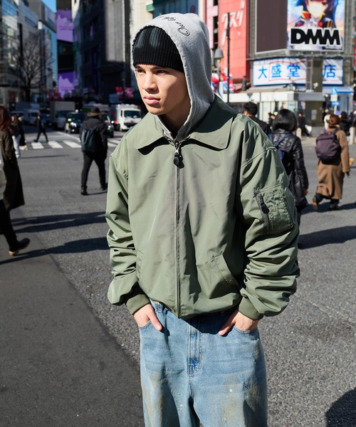 kutir(クティール)の「MA-1 2WAY REVERSIBLE NYLON SHORT BLOUSON/2WAY リバーシブルナイロンショートブルゾン(ブルゾン・メンズ・チャコールグレー/ボルドー/ネイビー/カーキ/ブラック・LARGE/MEDIUM/SMALL/X-LARGE)」の16枚目の写真