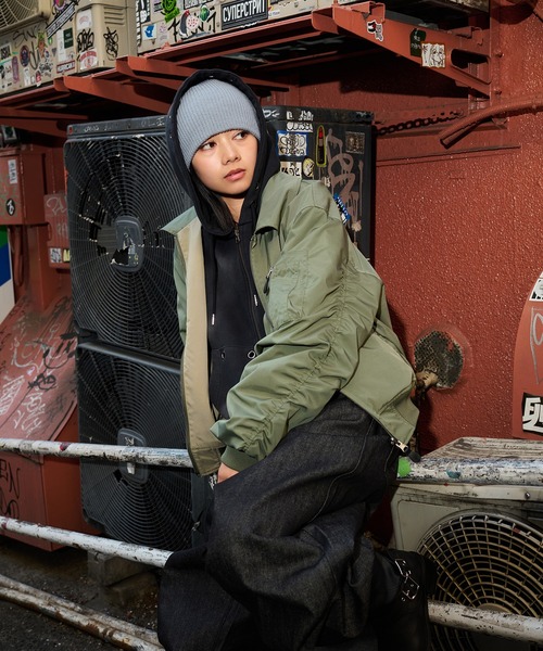 kutir(クティール)の「MA-1 2WAY REVERSIBLE NYLON SHORT BLOUSON/2WAY リバーシブルナイロンショートブルゾン(ブルゾン・メンズ・チャコールグレー/ボルドー/ネイビー/カーキ/ブラック・LARGE/MEDIUM/SMALL/X-LARGE)」の22枚目の写真