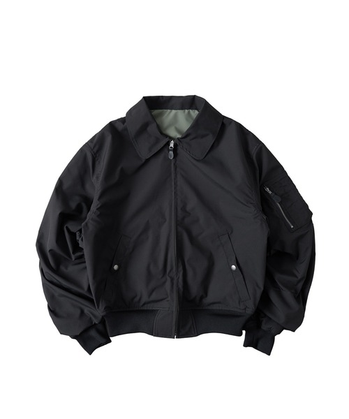 kutir(クティール)の「MA-1 2WAY REVERSIBLE NYLON SHORT BLOUSON/2WAY リバーシブルナイロンショートブルゾン(ブルゾン・メンズ・チャコールグレー/ボルドー/ネイビー/カーキ/ブラック・LARGE/MEDIUM/SMALL/X-LARGE)」の13枚目の写真
