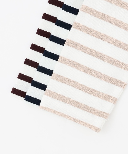 petit main（プティマイン）の「【リンク】ボーダーペプラム長袖Tシャツ（Tシャツ/カットソー・キッズ・ネイビー/ピンク/ブラウン・130cm/120cm/100cm/110cm/90cm/80ｃｍ）」の10枚目の写真