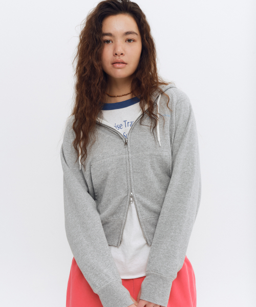 HS Sweat Zip-Up Hoodie (W)_Gray（パーカー）｜HELLO SUNRISE（ハロー