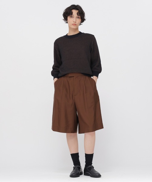 MARGARET HOWELL(マーガレットハウエル)の「COTTON LINEN RAMIE PIQUE(ニット/セーター・レディース・ライトグレー/ブラック・2)」の3枚目の写真