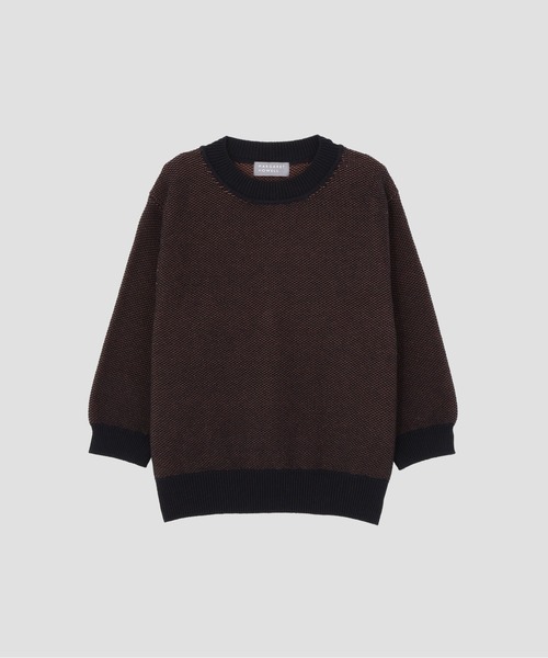 MARGARET HOWELL(マーガレットハウエル)の「COTTON LINEN RAMIE PIQUE(ニット/セーター・レディース・ライトグレー/ブラック・2)」の5枚目の写真