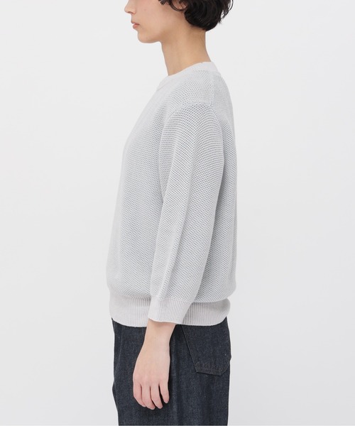 MARGARET HOWELL(マーガレットハウエル)の「COTTON LINEN RAMIE PIQUE(ニット/セーター・レディース・ライトグレー/ブラック・2)」の8枚目の写真