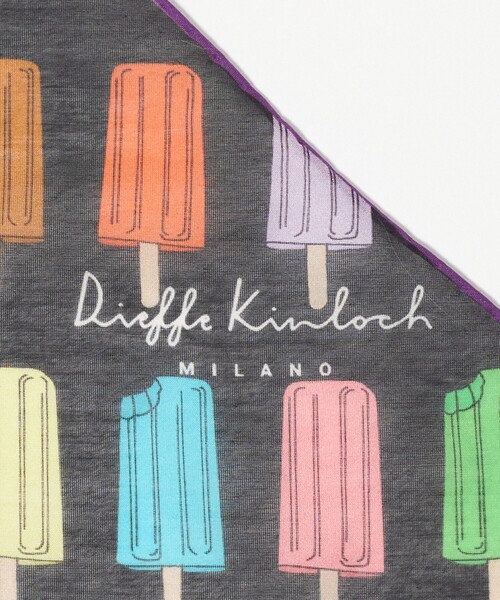 Kinloch（キンロック）の「＜Dieffe Kinloch＞C/SI TRI スカーフ（バンダナ/スカーフ・レディース・ブラック/クリーム/ロイヤルブルー・FREE）」の9枚目の写真