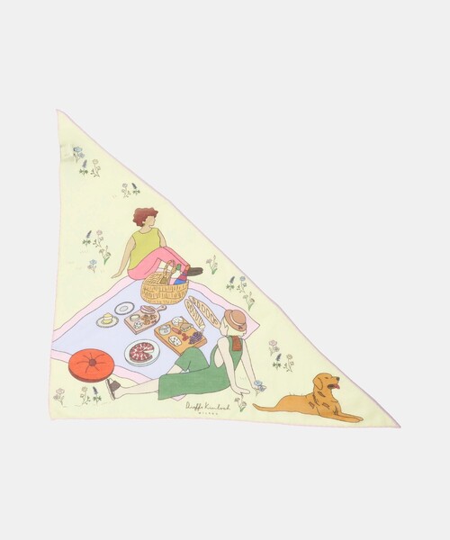 Kinloch（キンロック）の「＜Dieffe Kinloch＞C/SI TRI スカーフ（バンダナ/スカーフ・レディース・ブラック/クリーム/ロイヤルブルー・FREE）」の13枚目の写真