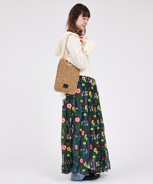 Rouge vif la cle(ルージュヴィフラクレ)の「【Swaraj /スワラージ】手編みペーパーラフィアBAG/トートバッグ/ハンドメイド【WEB限定】(トートバッグ・レディース・ブラック/ベージュ・フリー)」の16枚目の写真