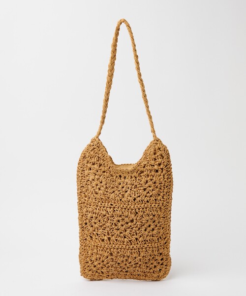 Rouge vif la cle(ルージュヴィフラクレ)の「【Swaraj /スワラージ】手編みペーパーラフィアBAG/トートバッグ/ハンドメイド【WEB限定】(トートバッグ・レディース・ブラック/ベージュ・フリー)」の9枚目の写真