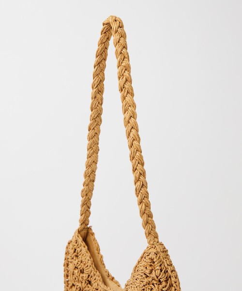 Rouge vif la cle(ルージュヴィフラクレ)の「【Swaraj /スワラージ】手編みペーパーラフィアBAG/トートバッグ/ハンドメイド【WEB限定】(トートバッグ・レディース・ブラック/ベージュ・フリー)」の10枚目の写真