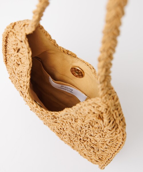 Rouge vif la cle(ルージュヴィフラクレ)の「【Swaraj /スワラージ】手編みペーパーラフィアBAG/トートバッグ/ハンドメイド【WEB限定】(トートバッグ・レディース・ブラック/ベージュ・フリー)」の11枚目の写真