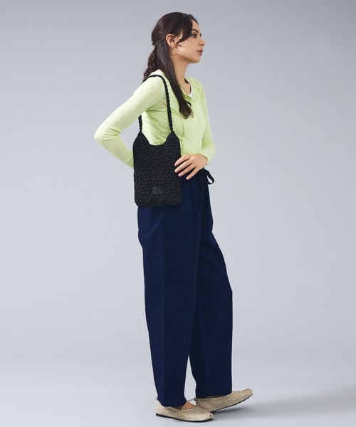 Rouge vif la cle(ルージュヴィフラクレ)の「【Swaraj /スワラージ】手編みペーパーラフィアBAG/トートバッグ/ハンドメイド【WEB限定】(トートバッグ・レディース・ブラック/ベージュ・フリー)」の21枚目の写真