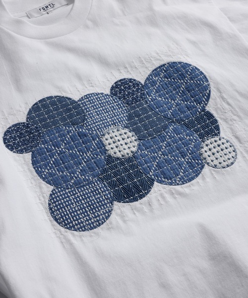 FDMTL（ファンダメンタル）の「FDMTL/ファンダメンタル/PATCHWORK TEE（Tシャツ/カットソー・メンズ・ホワイト/ネイビー・4/3/2）」の3枚目の写真